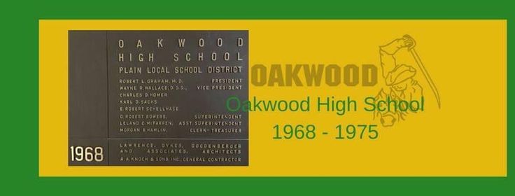 Oakwood High School 1968-1975 banner